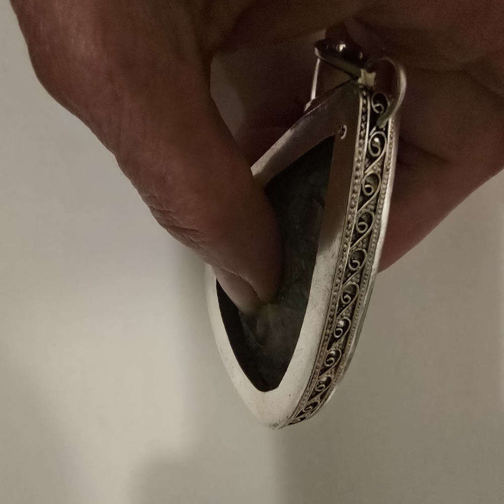 Vintage Native Turquoise Silver pendant - Picture 2 of 7